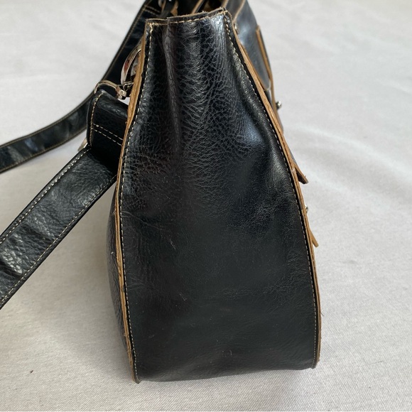 Matt & Nat Brown Vegan Leather Shoulder Strap Satchel Handbag Purse Large - Picture 6 of 14